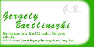 gergely bartlinszki business card